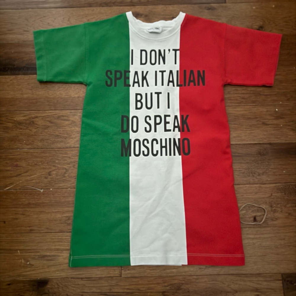 Moschino Tricolor Statement T-Shirt dress size 8